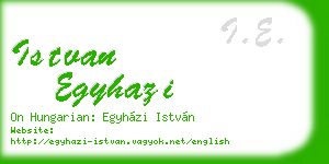 istvan egyhazi business card